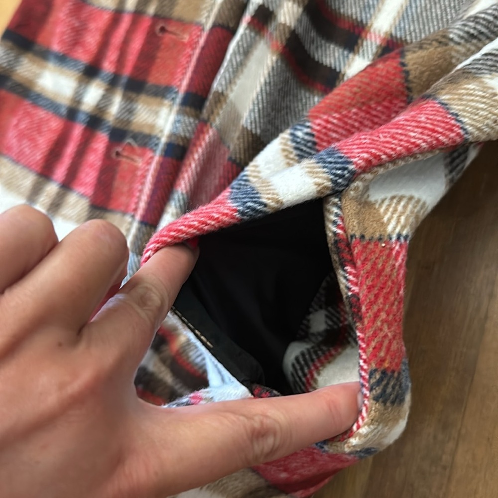 *last chance* Amazon Yeokou | Women’s red & white plaid shacket w/ buttons - Picture 14 of 16